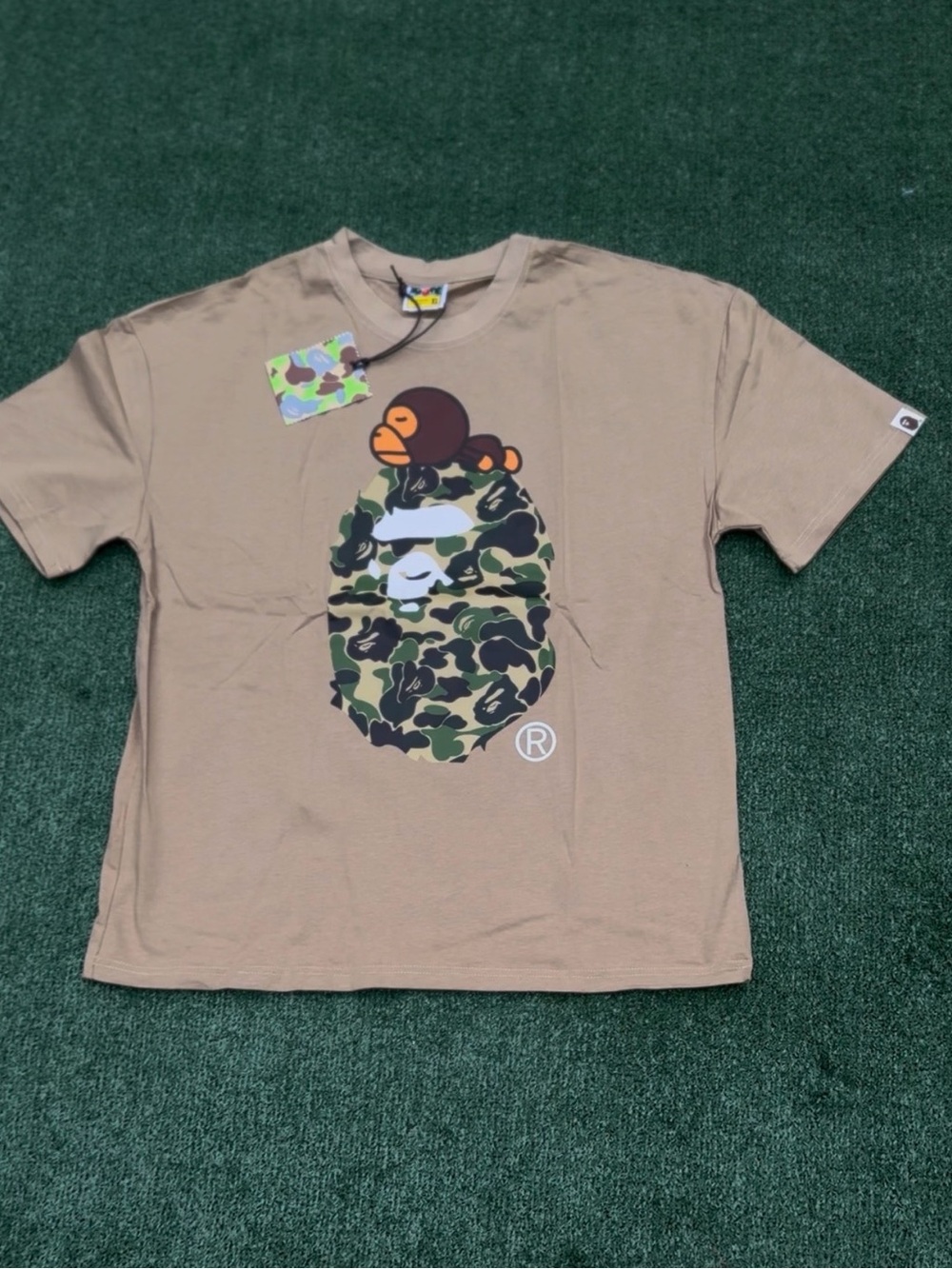 Bape Brown Camo Ape Head Graphic Tee
